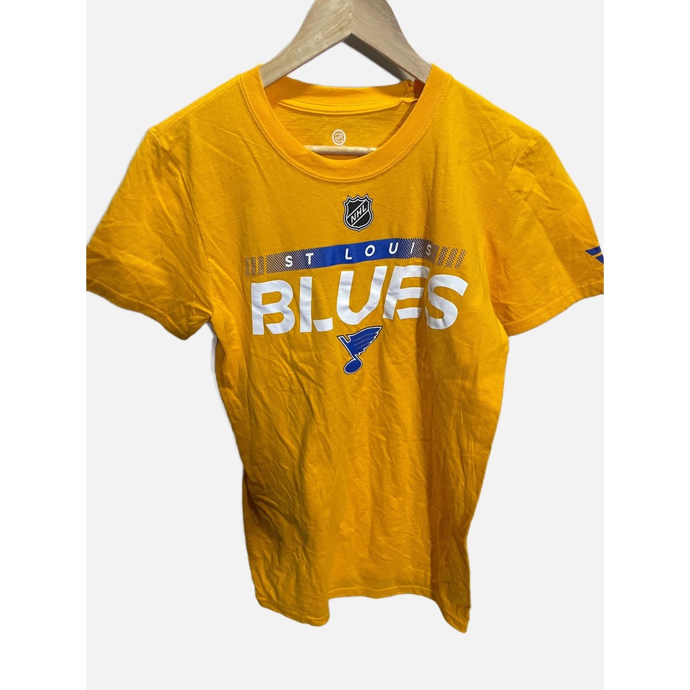 NHL St Louis Blues Fanatics Mens Gold T-Shirt Short Sleeve Small